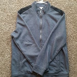 Calvin Klein, Large, Fleece Jacket, Gry/Blk,